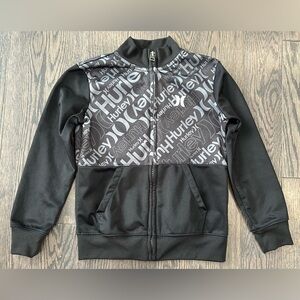 Hurley Kids Black and Gray zip up